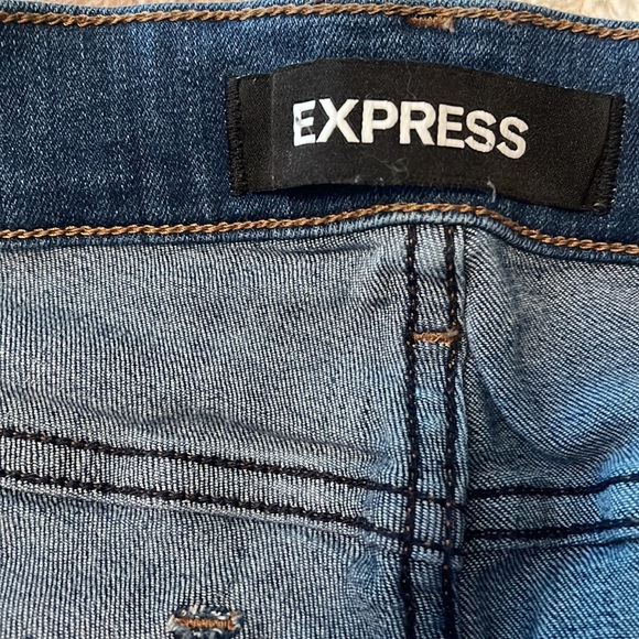 EXPRESS STRETCH PLUS DENIM PERFECT ANKLE LEGGINGS MID RISE 8 REGULAR - Picture 3 of 5
